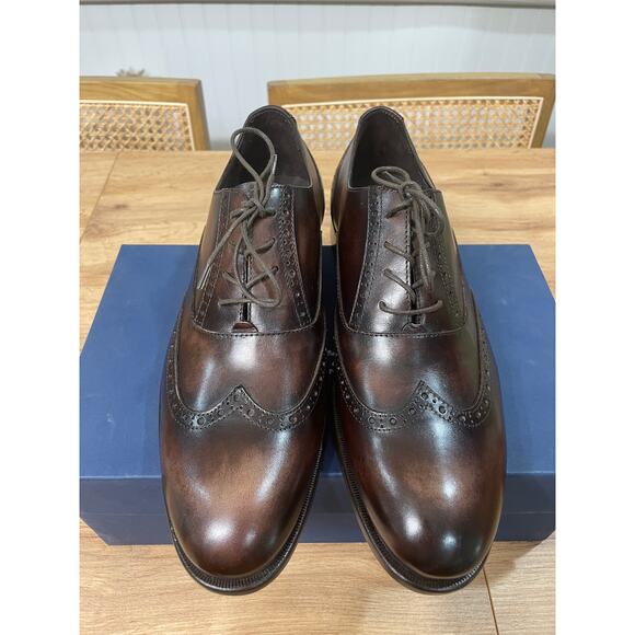 Massimo Matteo Firenze Men's Corazzano Wing Tip Dress Shoes Size 9 NIB - Picture 5 of 14